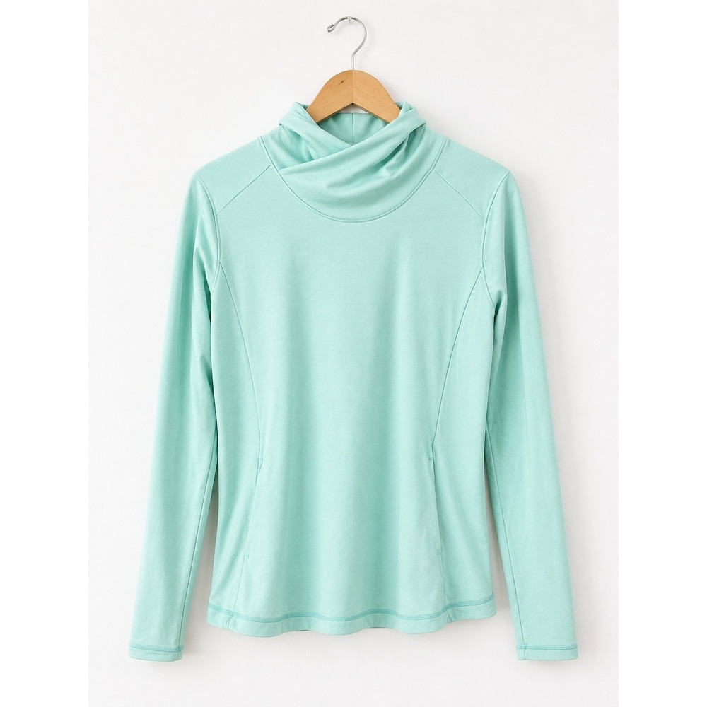 Calia Carrie Underwood Cowl Neck Pullover XL Mint Green Cheetah Print Athleisure